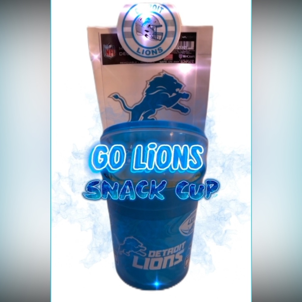 NFL Detroit Lions Blue Snack Cup
